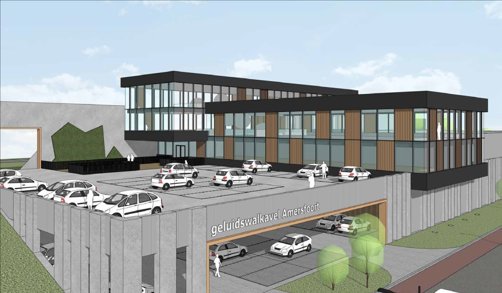 Gebouw Geluidswal - langs A1 - Amersfoort