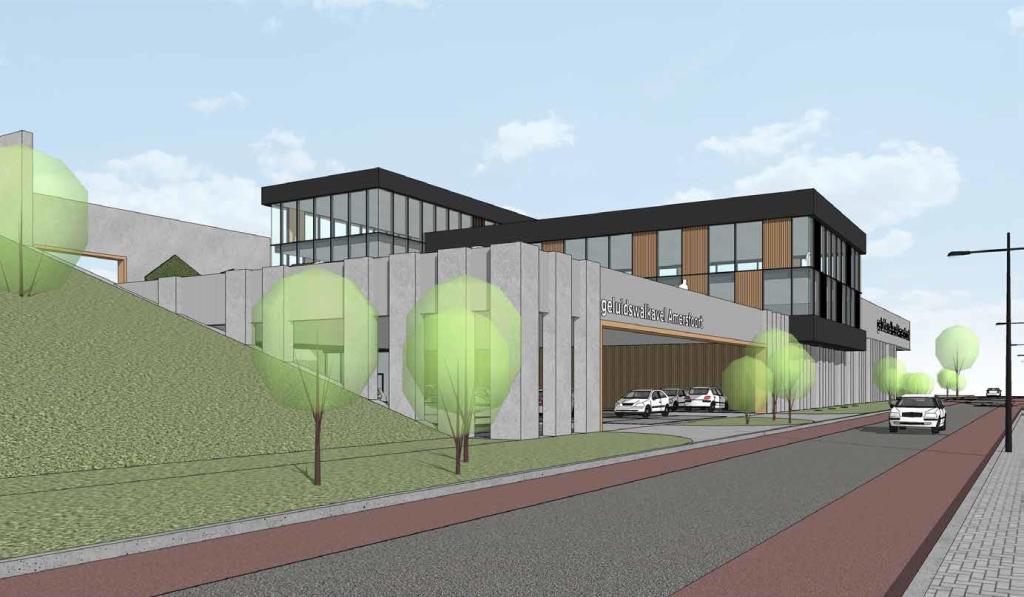 Gebouw Geluidswal - langs A1 - Amersfoort